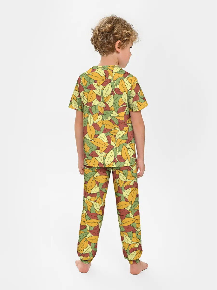 Детская пижама с брюками / Яркие осенние листья