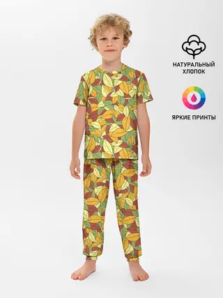 Детская пижама с брюками / Яркие осенние листья