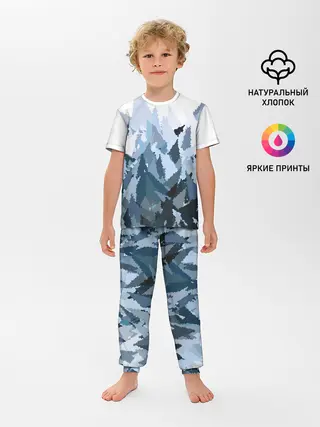 Детская пижама с брюками / Абстрактная мазаика витраж