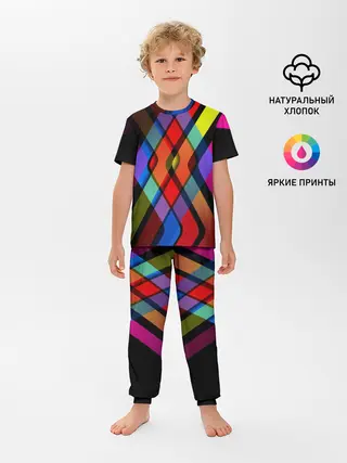 Детская пижама с брюками / Симметрия красок