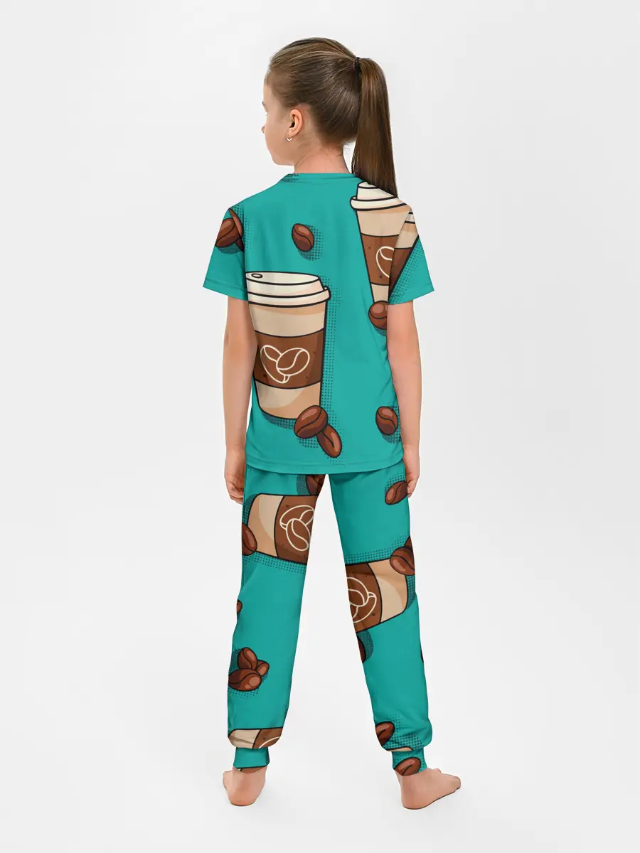 Детская пижама с брюками / Я ЛЮБЛЮ КОФЕ | I LOVE COFFEE