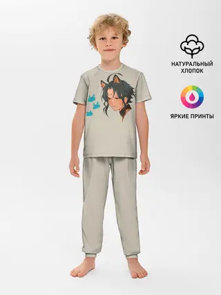 Детская пижама с брюками / Сяо из Genshin Impact