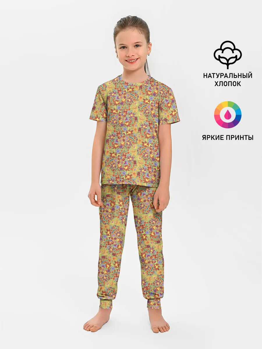 Детская пижама с брюками / Волшебный лес.