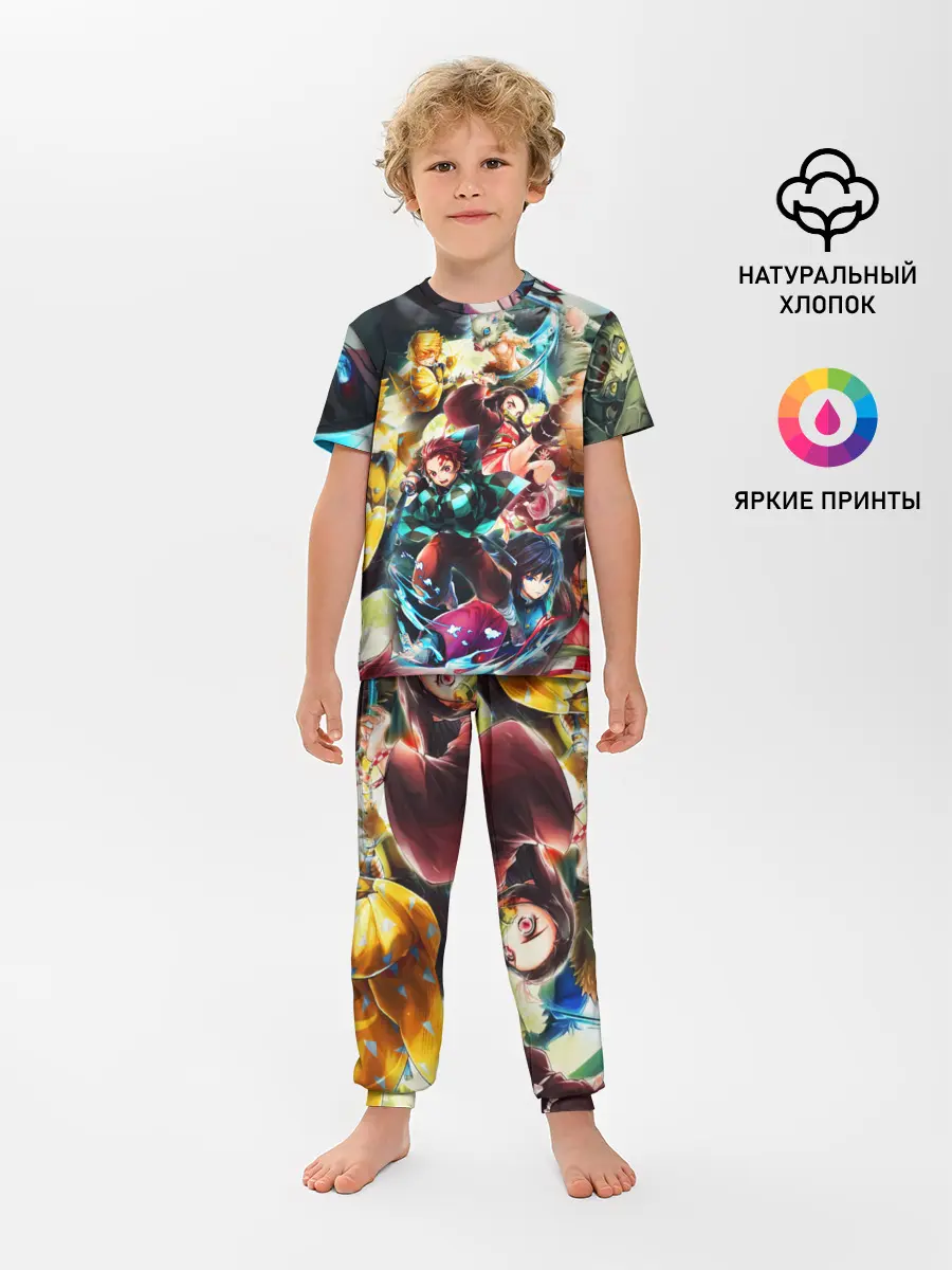 Детская пижама с брюками / КЛИНОК РАССЕКАЮЩИЙ ДЕМОНОВ ПЕРСОНАЖИ