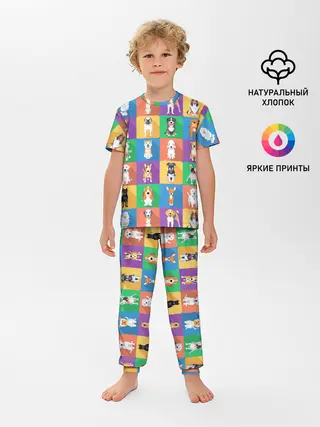 Детская пижама с брюками / Забавные собаки