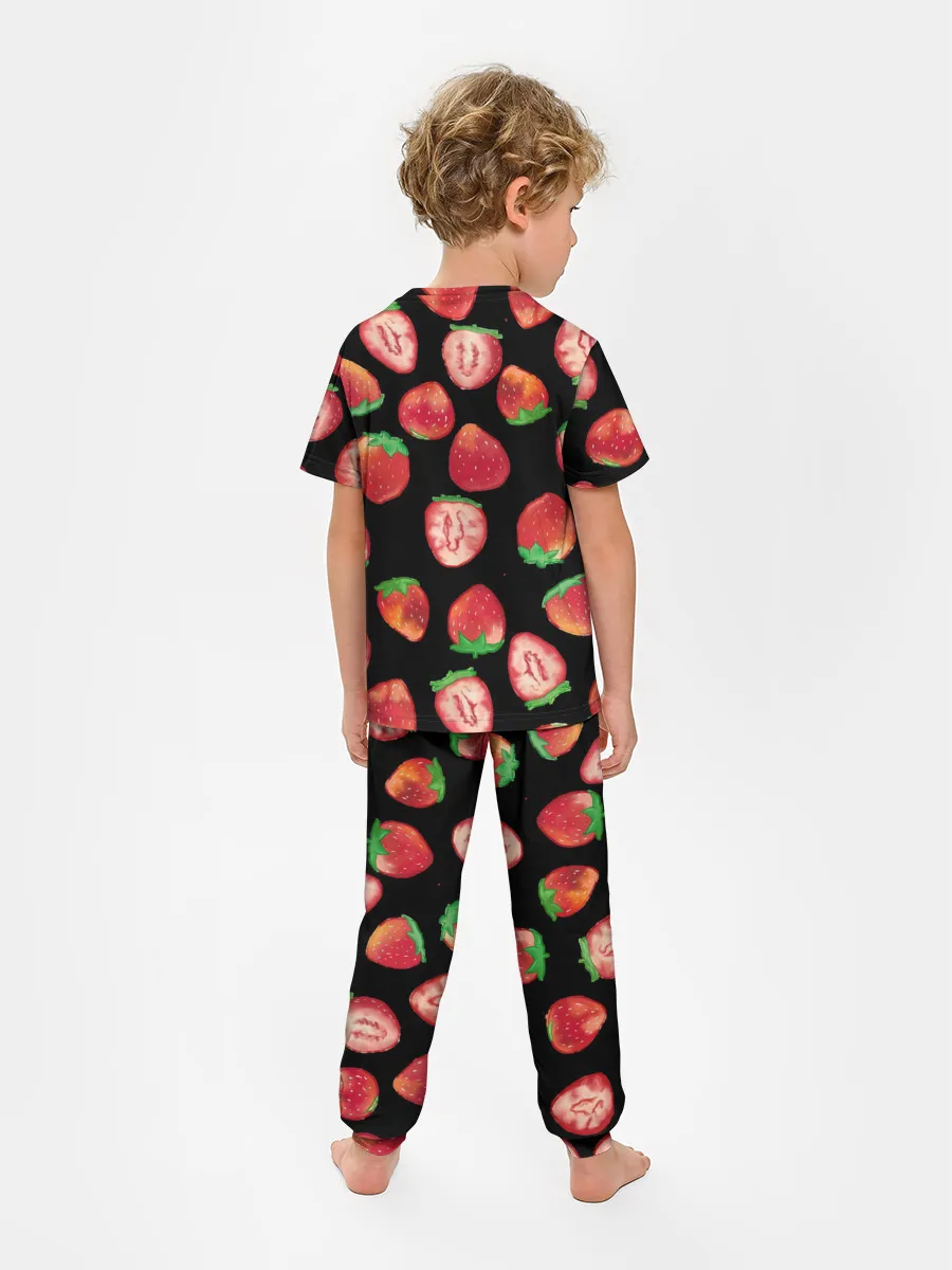 Детская пижама с брюками / Клубничка