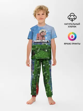 Детская пижама с брюками / Minecraft / Майнкрафт