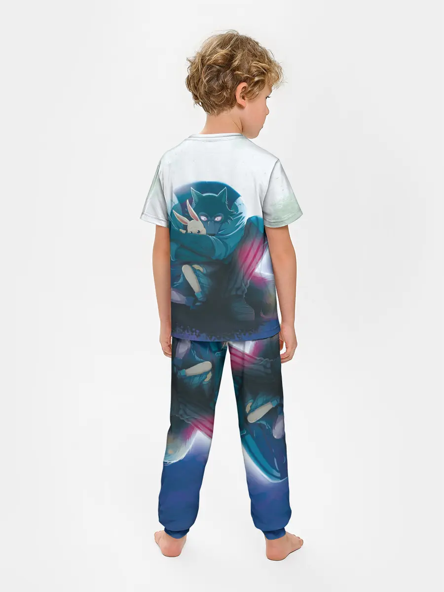 Детская пижама с брюками / Легоси Хару крупный принт