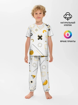 Детская пижама с брюками / Геометрический узор
