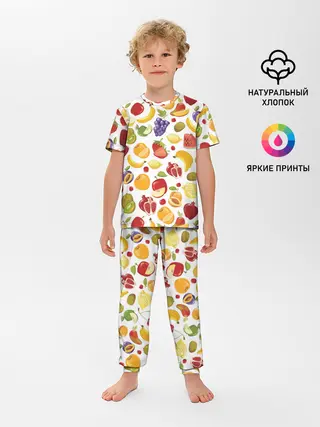 Детская пижама с брюками / Фрукты