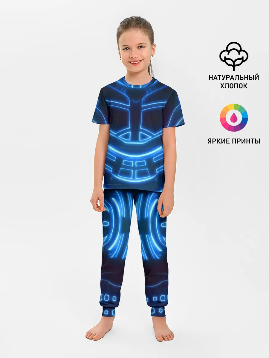 Детская пижама с брюками / Неоновая броня | Neon Armor
