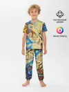 Детская пижама с брюками / Цветные абстрактные пятна