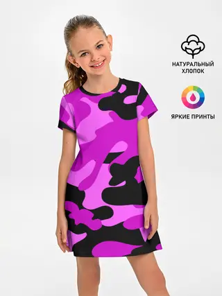 Детское платье / Цветной камуфляж