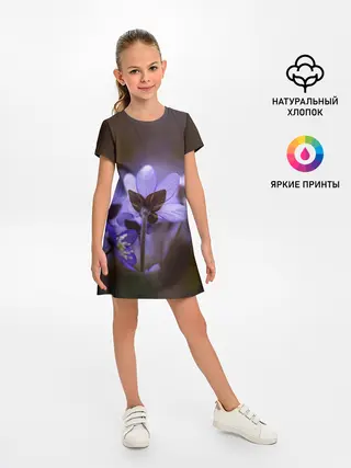 Детское платье / хрупкий цветок фиалка