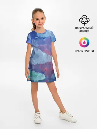 Детское платье / Гуашевые облака