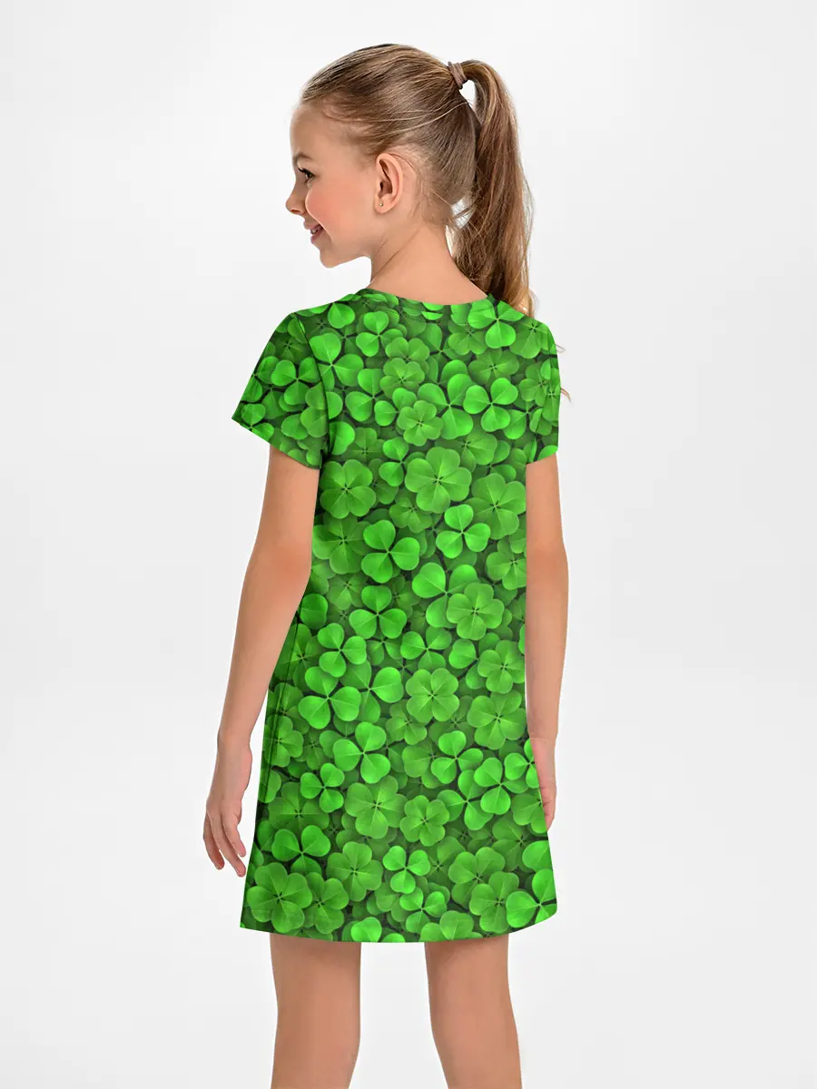 Детское платье / Зелёный клевер