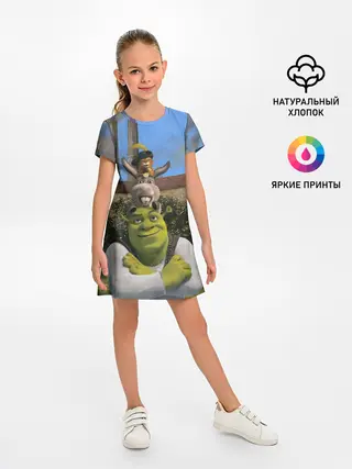Детское платье / Шрек, Кот и Осёл