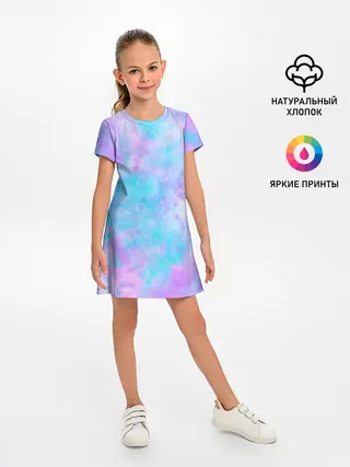 Детское платье / Мрамор Tie Dye