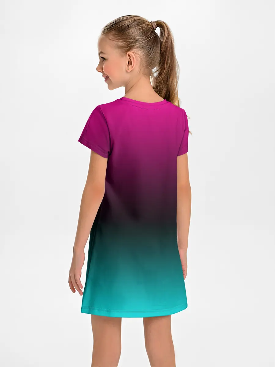 Детское платье / RETRO CYBER BEAR NEON