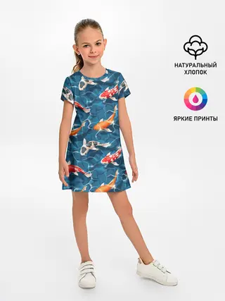 Детское платье / Японские карпы