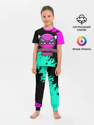Детская пижама с брюками / Geometry Dash