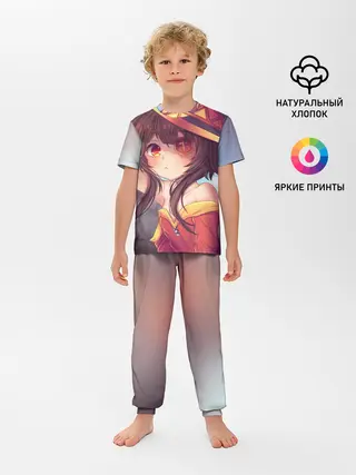 Детская пижама с брюками / Konosuba в шляпе