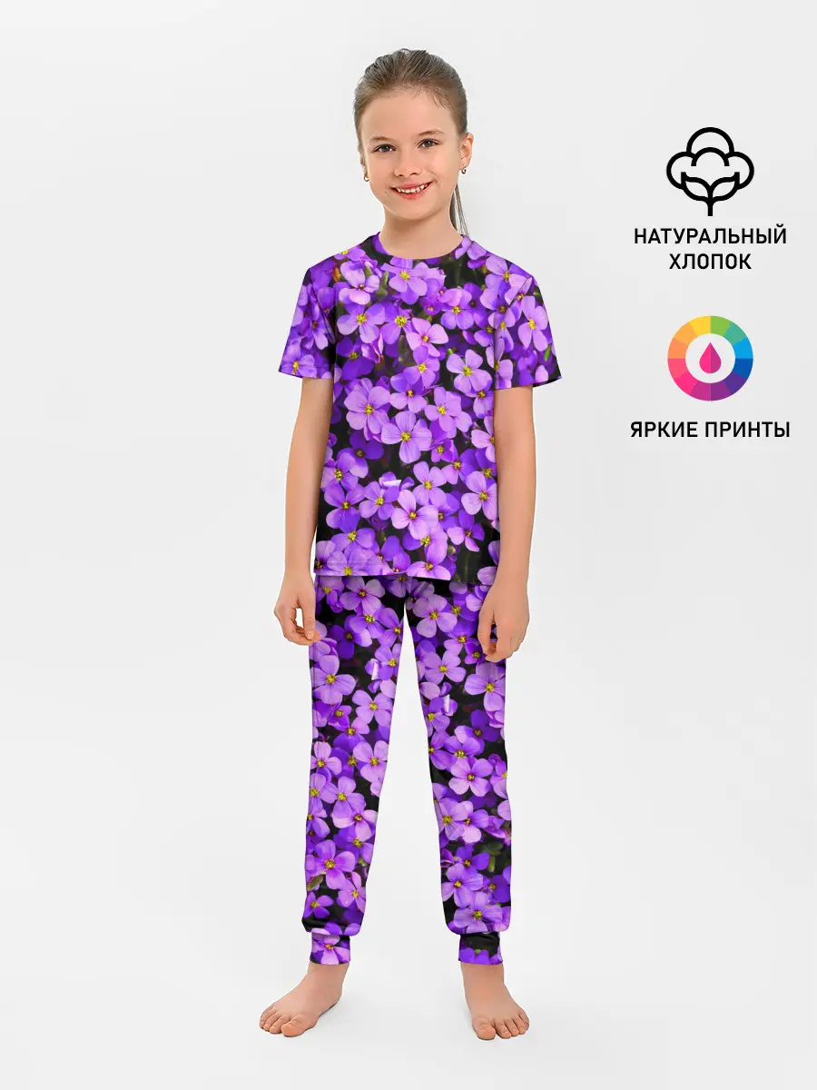 Детская пижама с брюками / Сирень