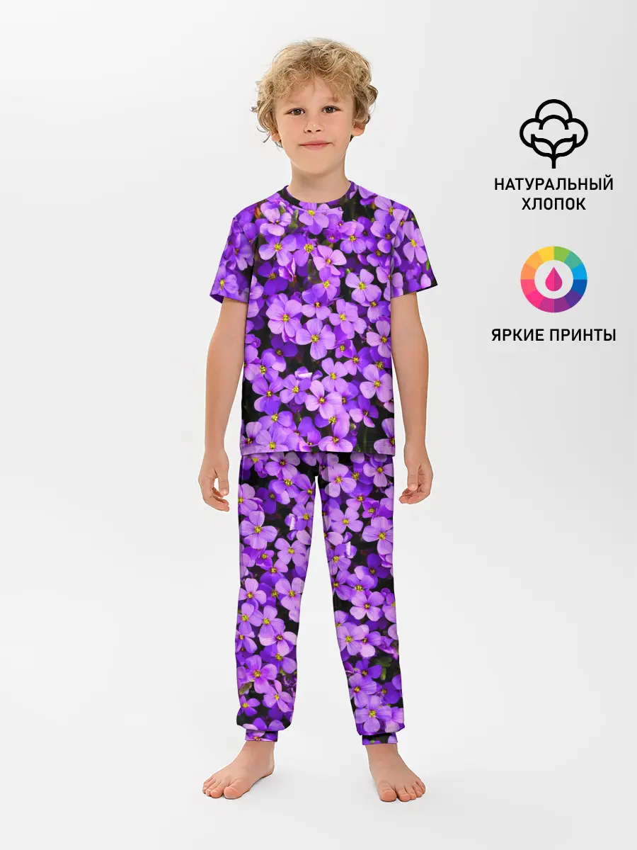 Детская пижама с брюками / Сирень