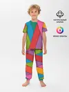 Детская пижама с брюками / Разноцветный узор