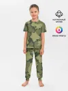 Детская пижама с брюками / вязаный принт милитари