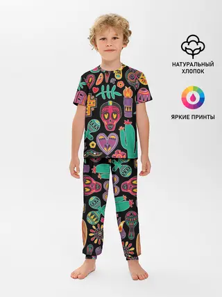 Детская пижама с брюками / Весёлый Хэллоуин