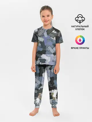 Детская пижама с брюками / Patchwork