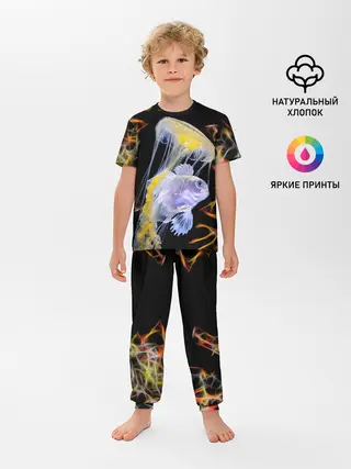 Детская пижама с брюками / медуза