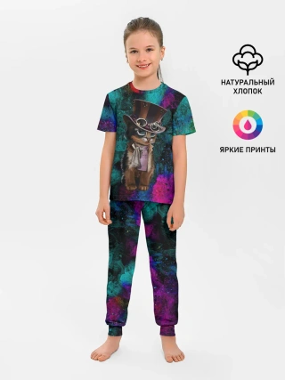 Детская пижама с брюками / Сказочный Котик