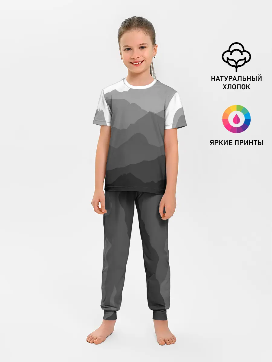 Детская пижама с брюками / горы
