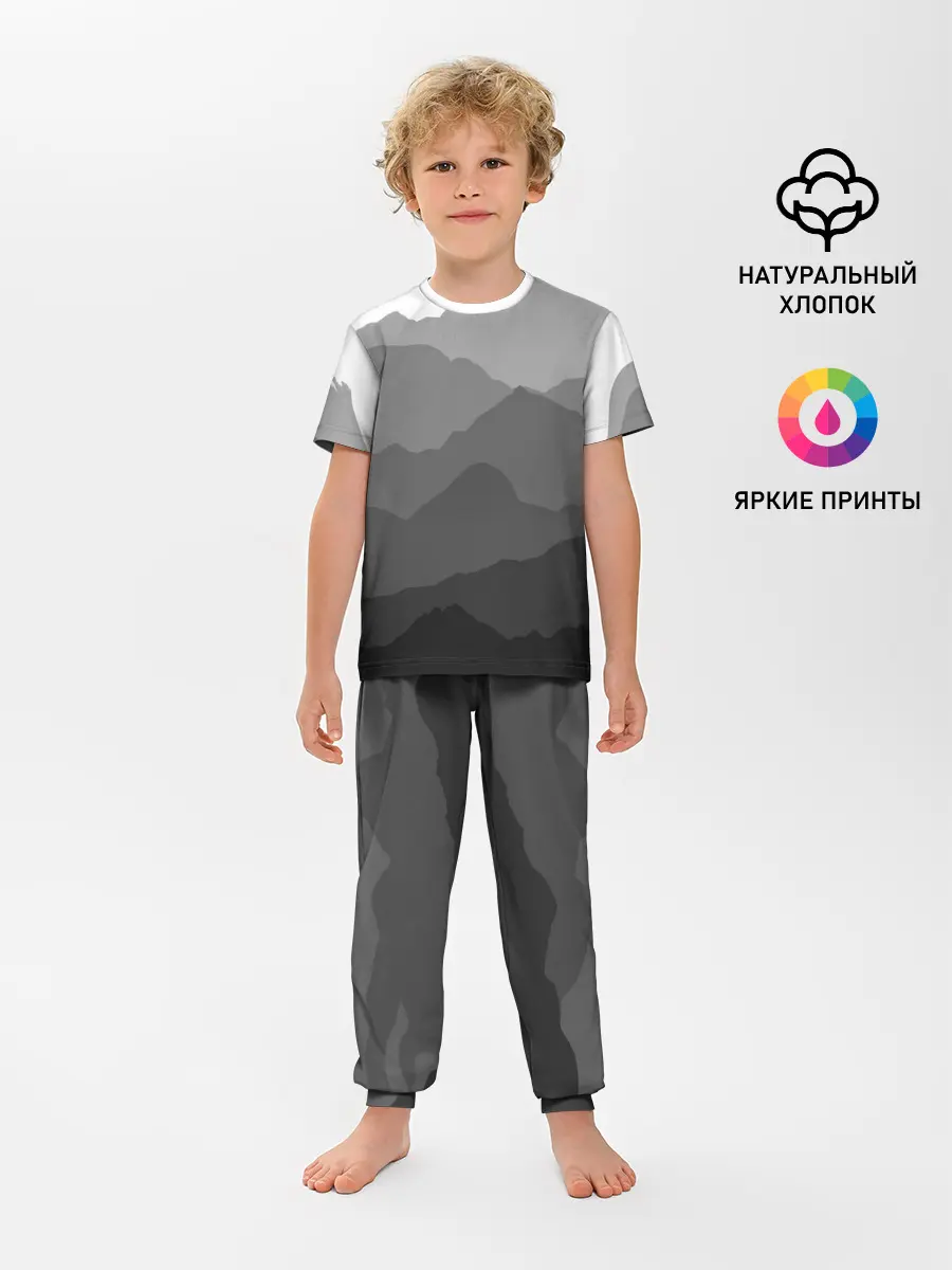 Детская пижама с брюками / горы