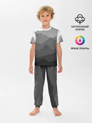 Детская пижама с брюками / горы