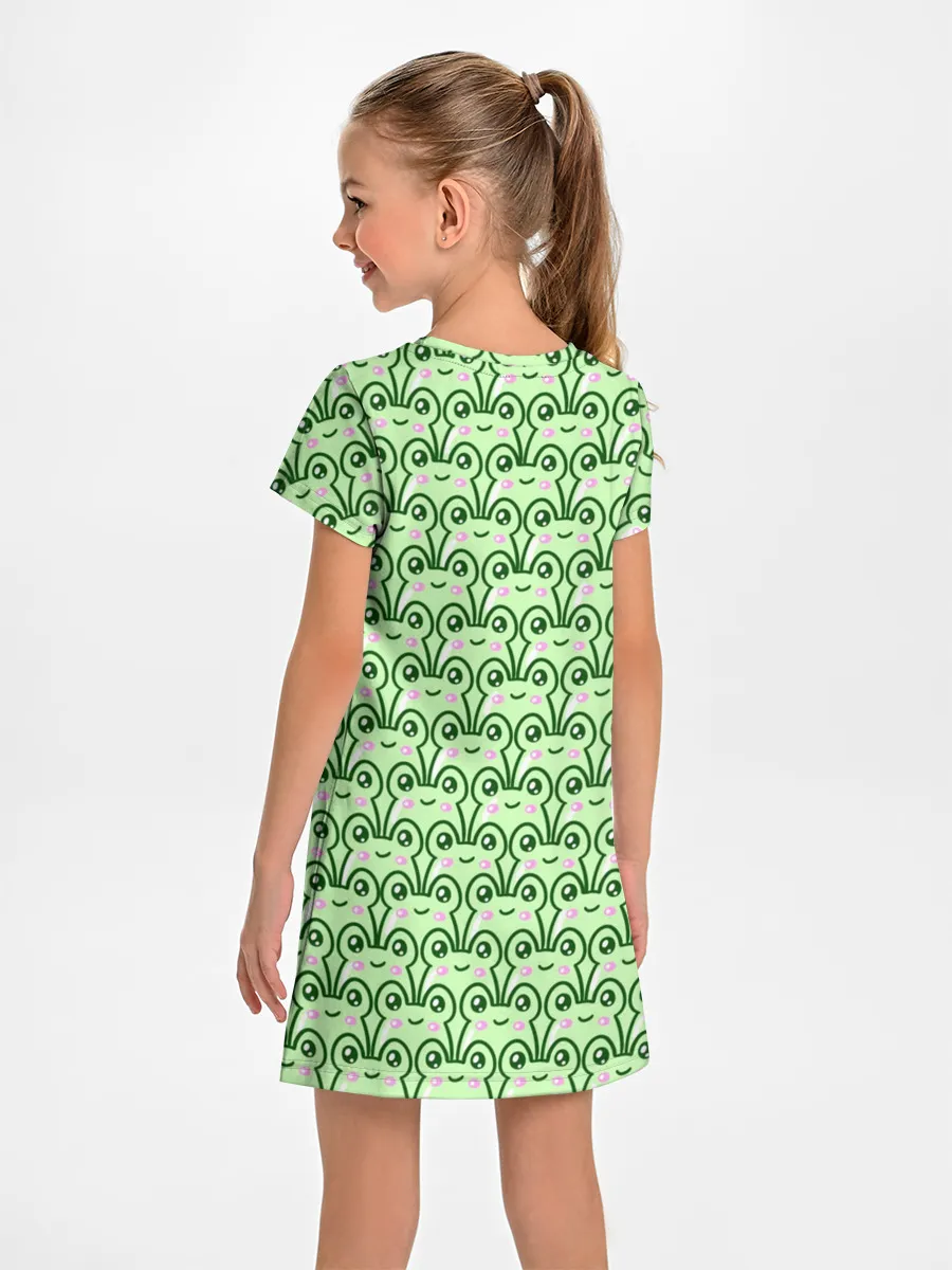 Детское платье / милые лягушки