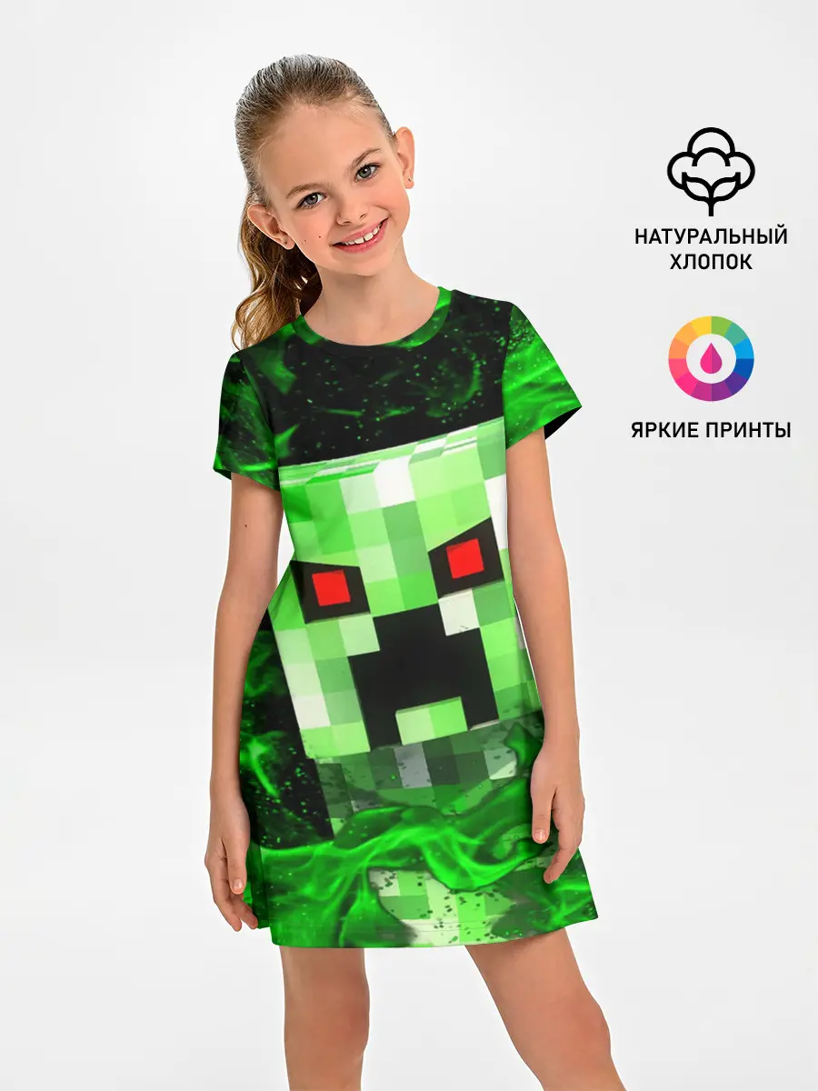 Детское платье / MINECRAFT CREEPER