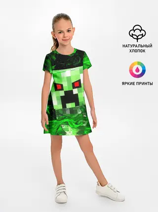 Детское платье / MINECRAFT CREEPER