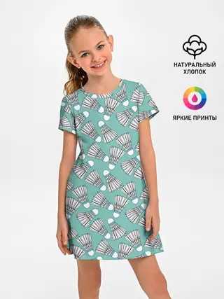 Детское платье / Воланы на ментоловом
