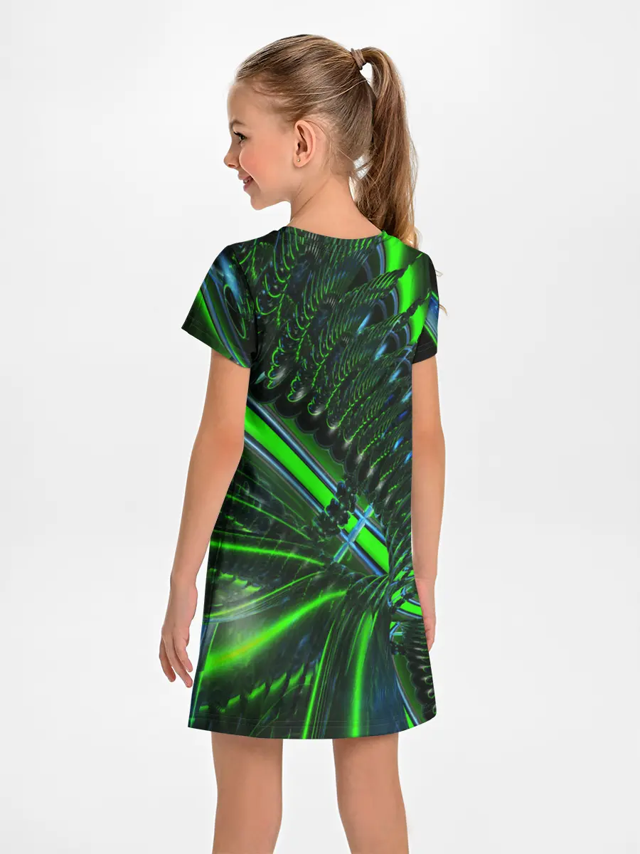 Детское платье / DIGITAL NEON GREEN