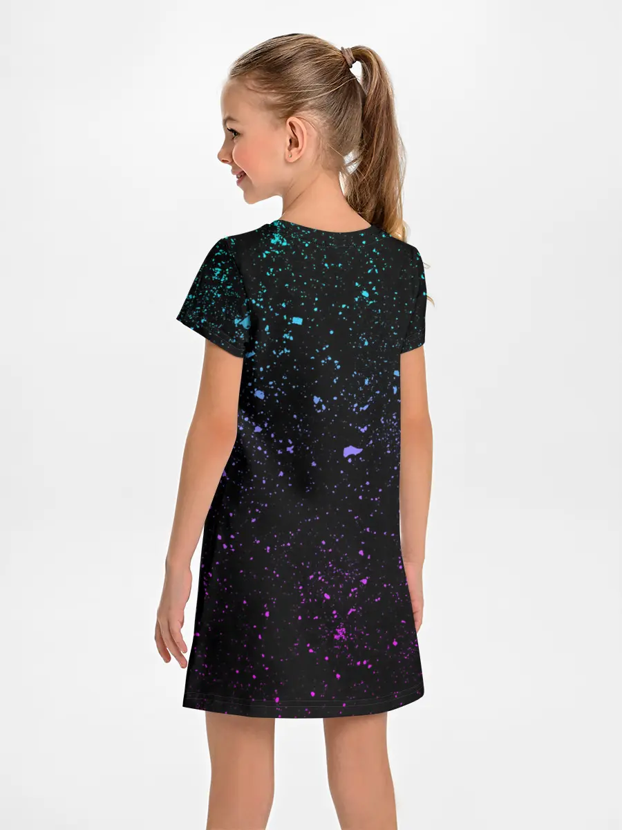 Детское платье / Star Platina на черном брызги