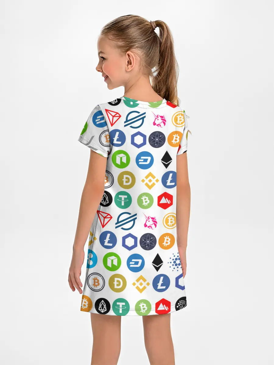 Детское платье / BITCOIN PATTERN | БИТКОИН