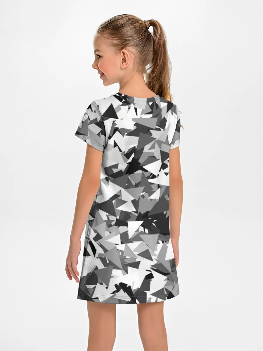 Детское платье / Городской серый камуфляж