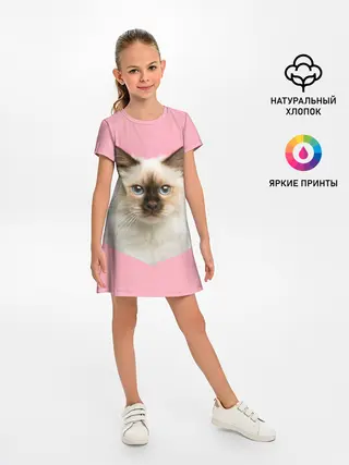 Детское платье / Пушистый кот