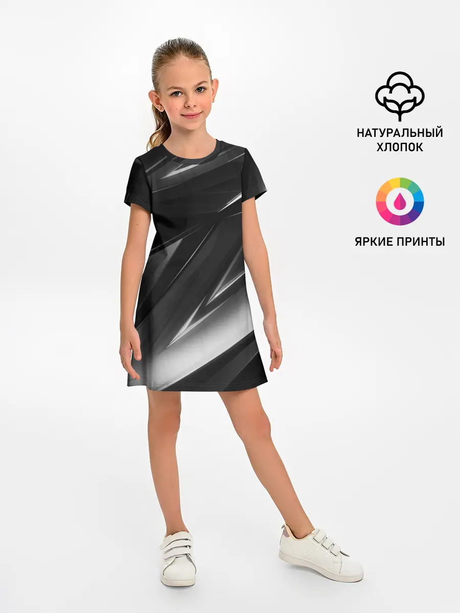 Детское платье / GEOMETRY STRIPES BLACK & WHITE