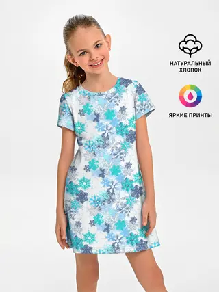 Детское платье / Зимние Снежные Узоры