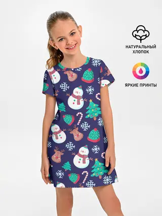 Детское платье / Рождественский Паттерн!