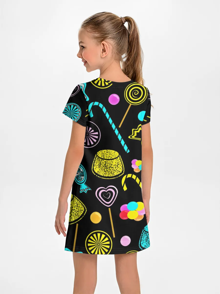 Детское платье / Винсмок Санджи. Фон со сладостями